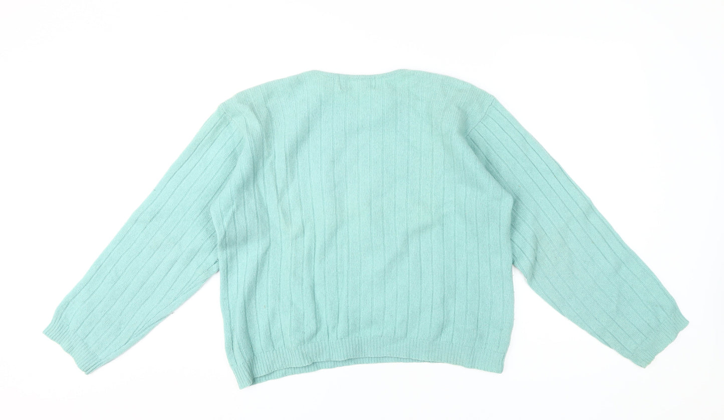 Womens UK Size L Compliments Green Pullover Jumper