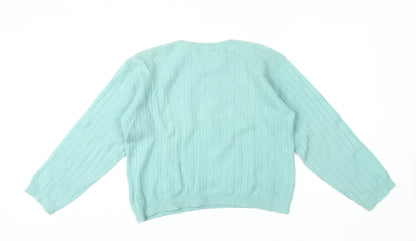 Womens UK Size L Compliments Green Pullover Jumper