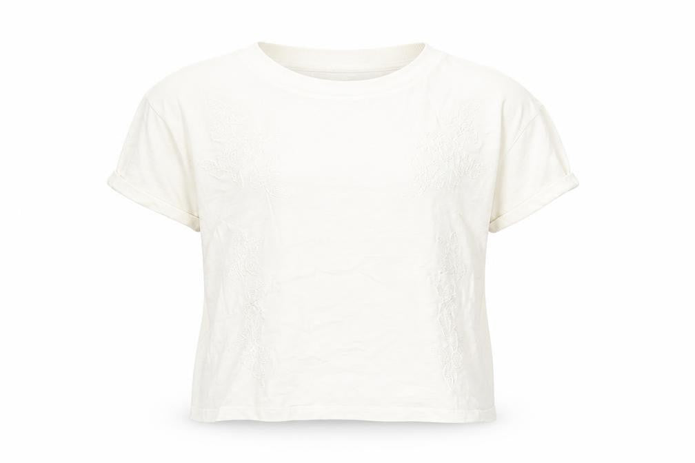 Womens UK Size 4 Topshop White Basic T-Shirt