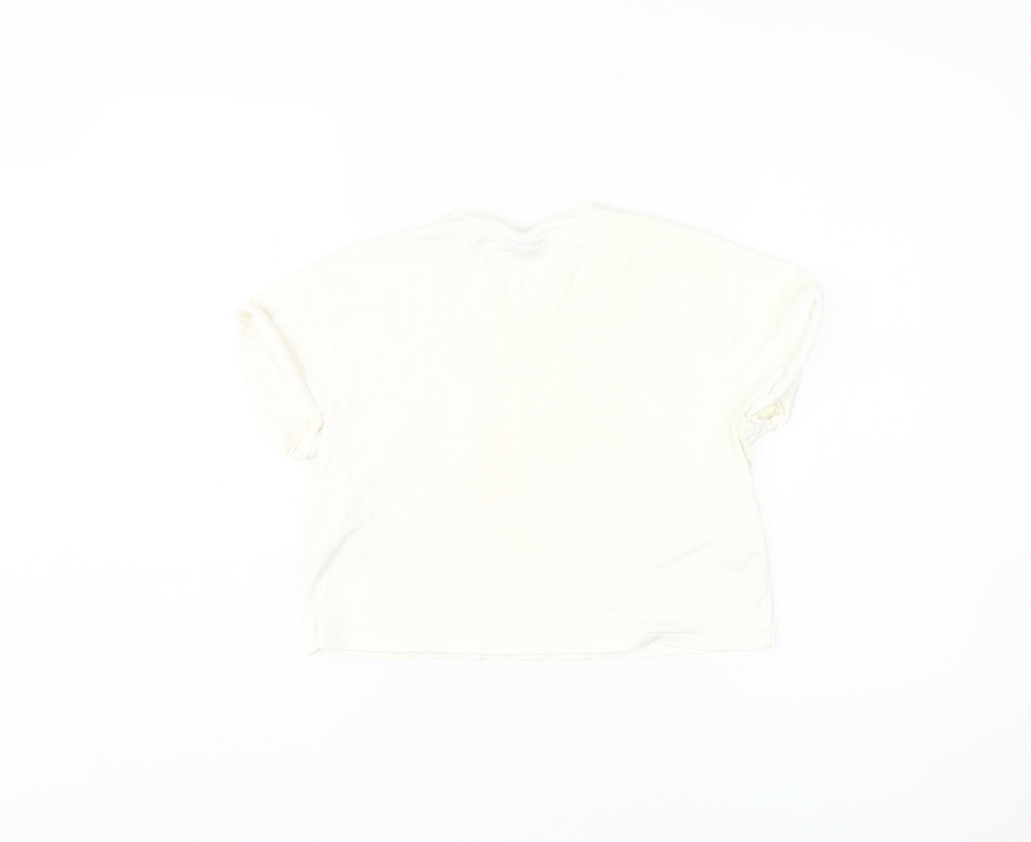 Womens UK Size 4 Topshop White Basic T-Shirt