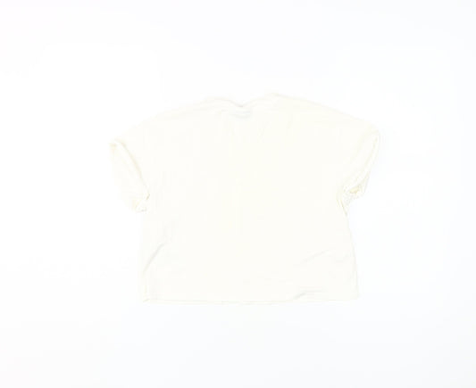 Womens UK Size 4 Topshop White Basic T-Shirt