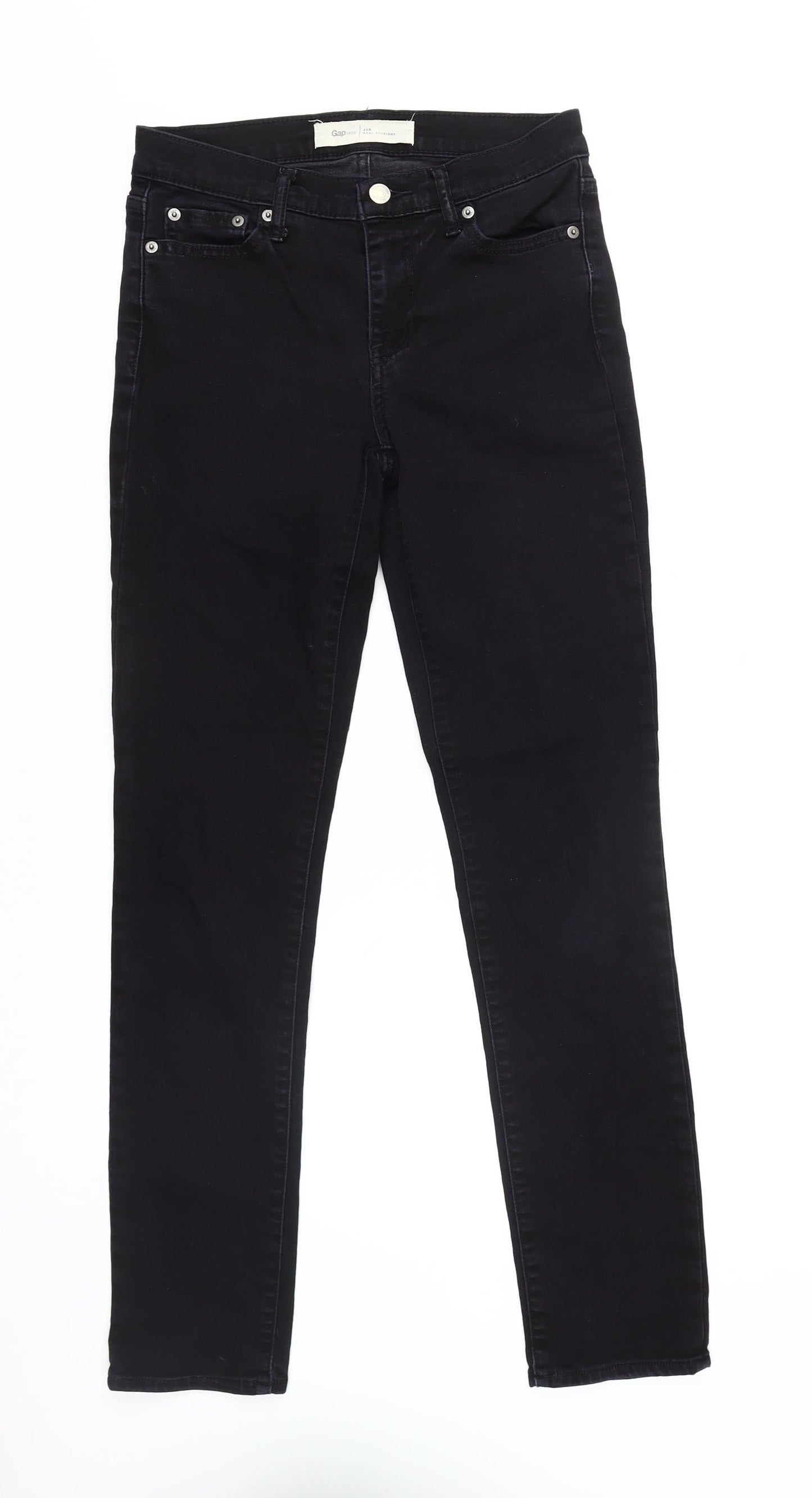 Gap Women's Black Straight Jeans - Size 2, Classic Fit