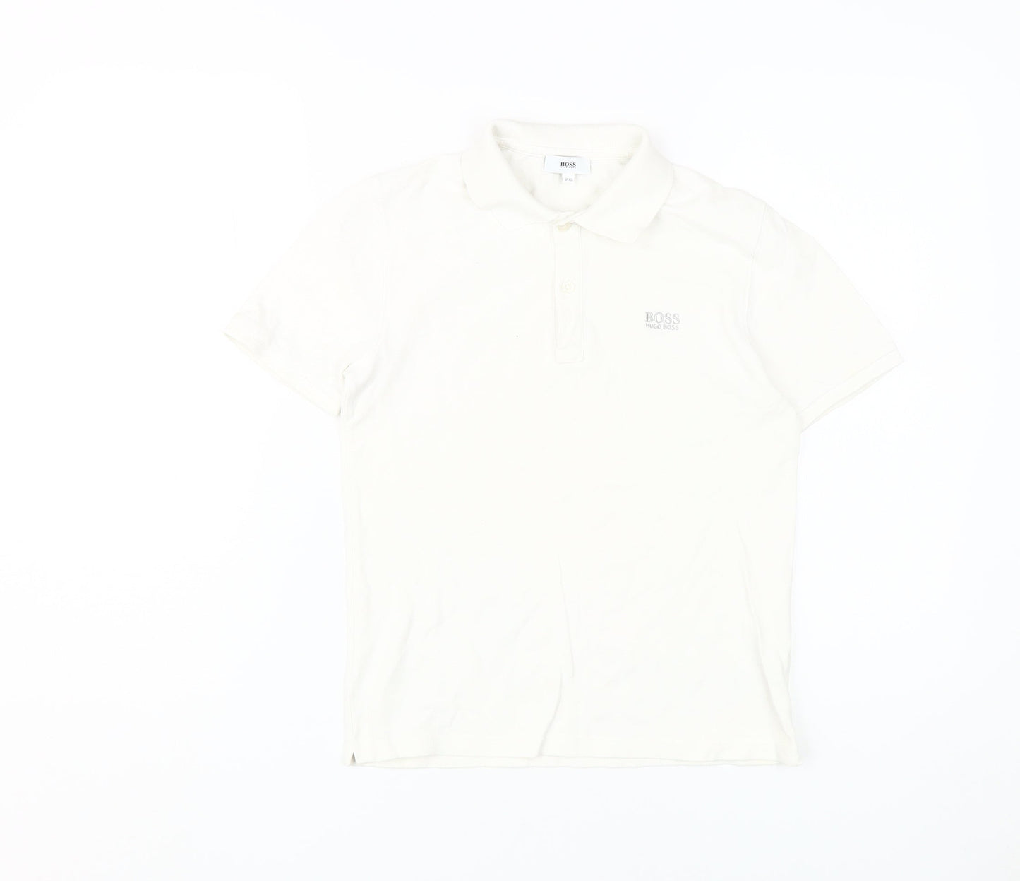 Hugo Boss Boys White Polo Shirt XS Short Sleeve Logo