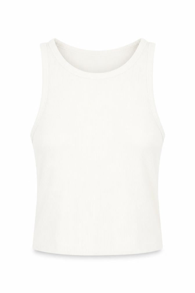 Womens UK Size L Stradivarius White Basic Tank