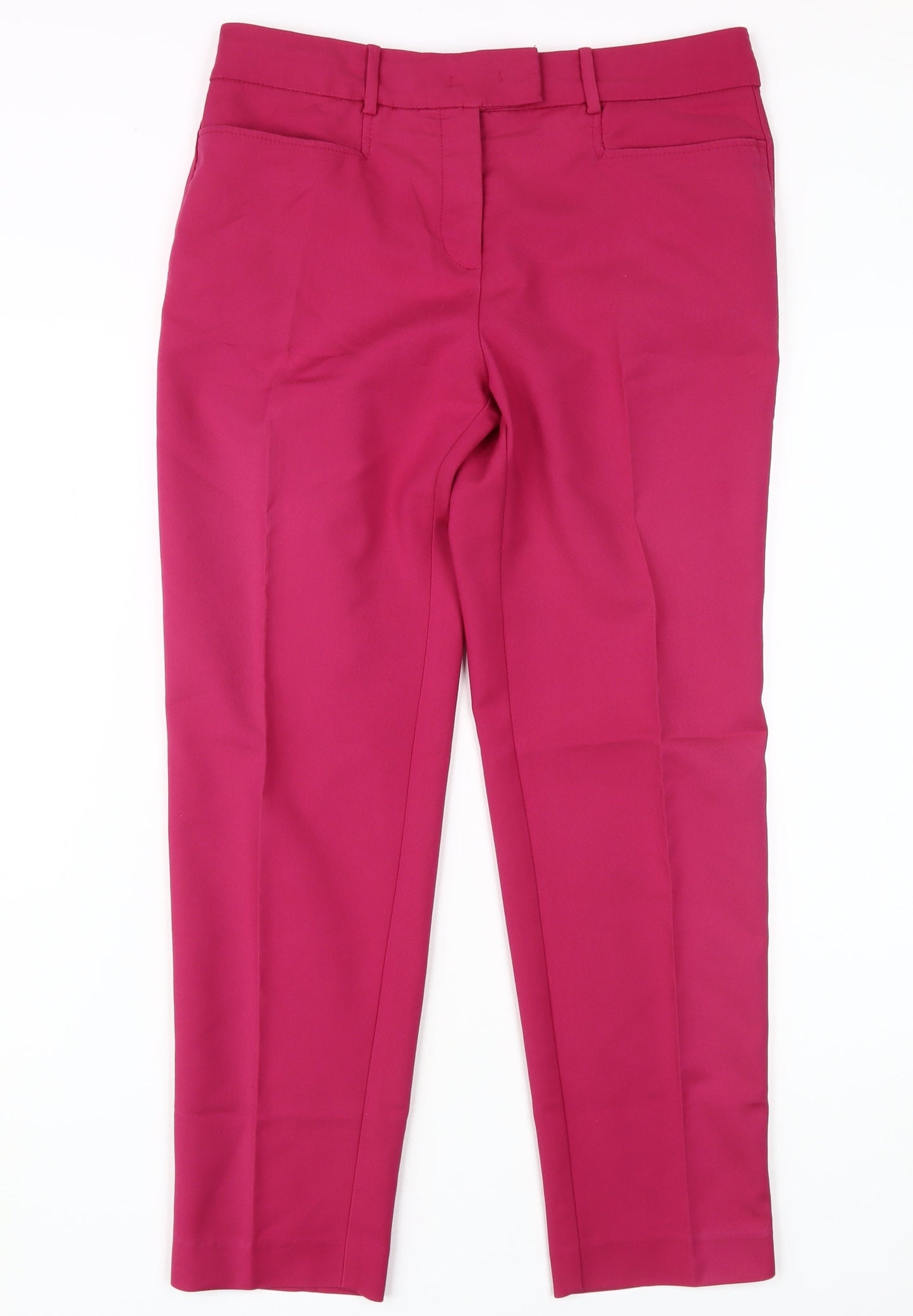 Womens UK Size 12 MNG Regular Fit Casual Pink Trousers