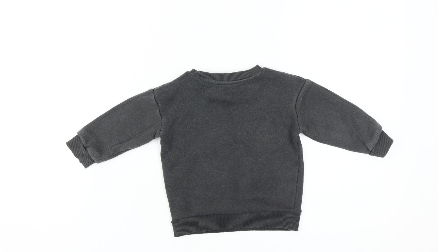 Jurassic World Black T-Shirt 12-18M Unisex Long Sleeve