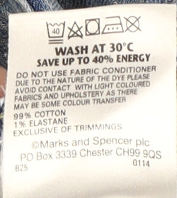 Marks and Spencer Men's Blue Straight Jeans 32W