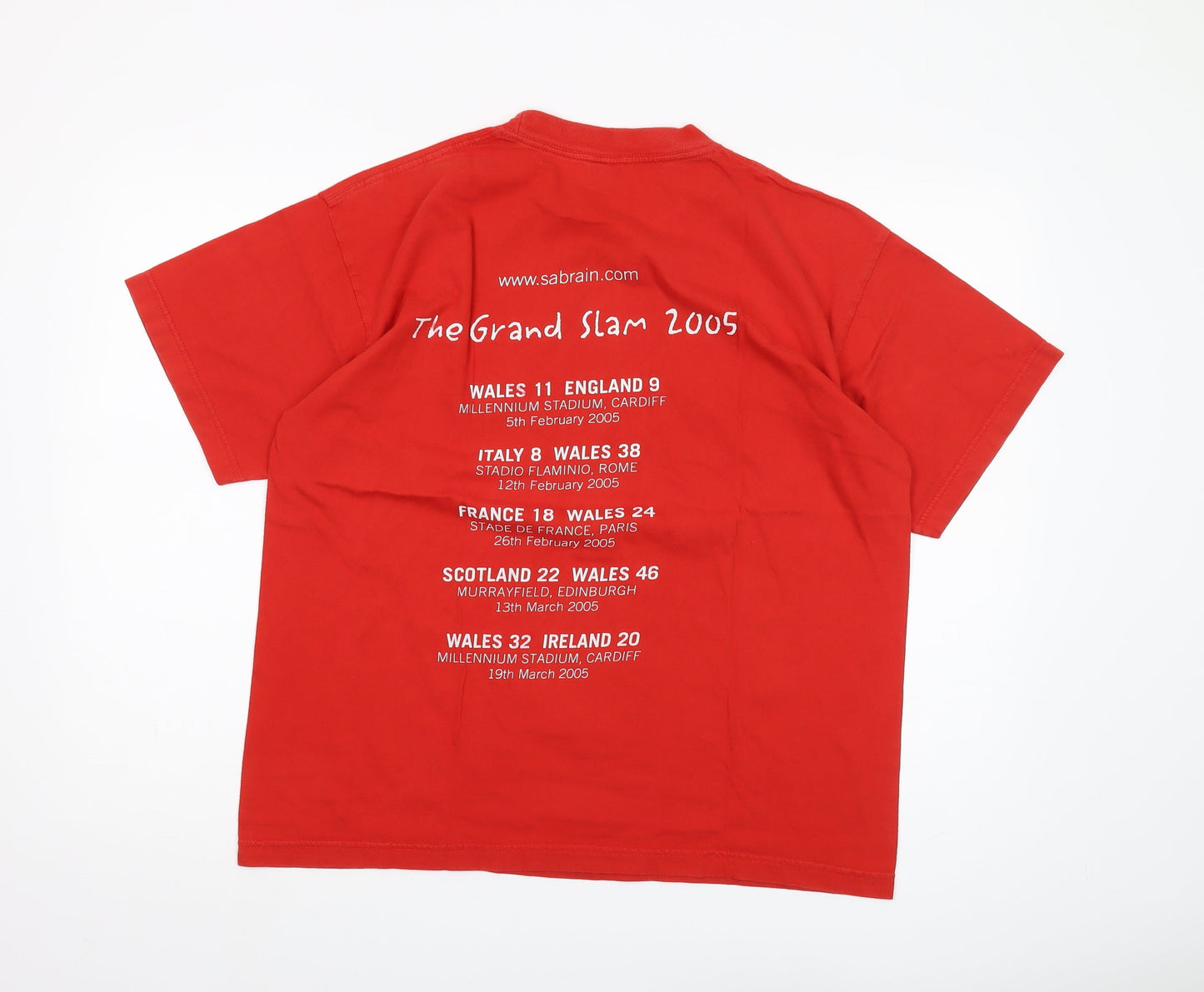 Airak Men's Red L T-Shirt Sports Graphic Print