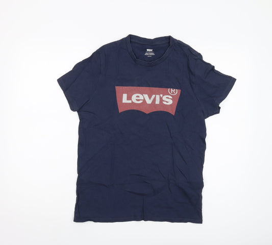 Levi's Men's Blue Small T-Shirt, Graphic Print