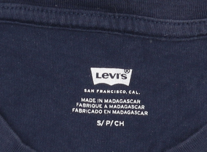 Levi's Men's Blue Small T-Shirt, Graphic Print