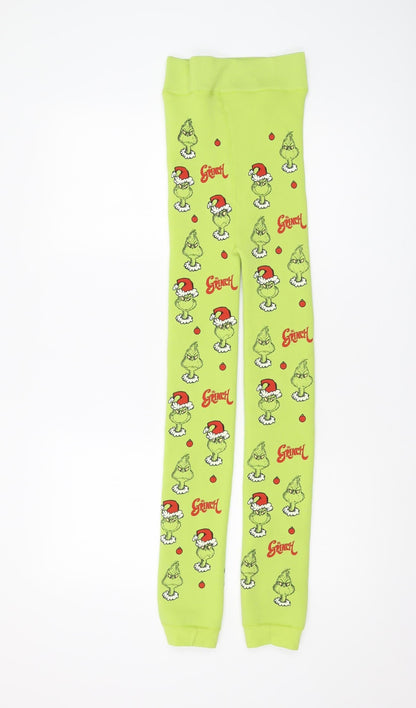 Primark Unisex Grinch Green Ankle Leggings, Size 10-12