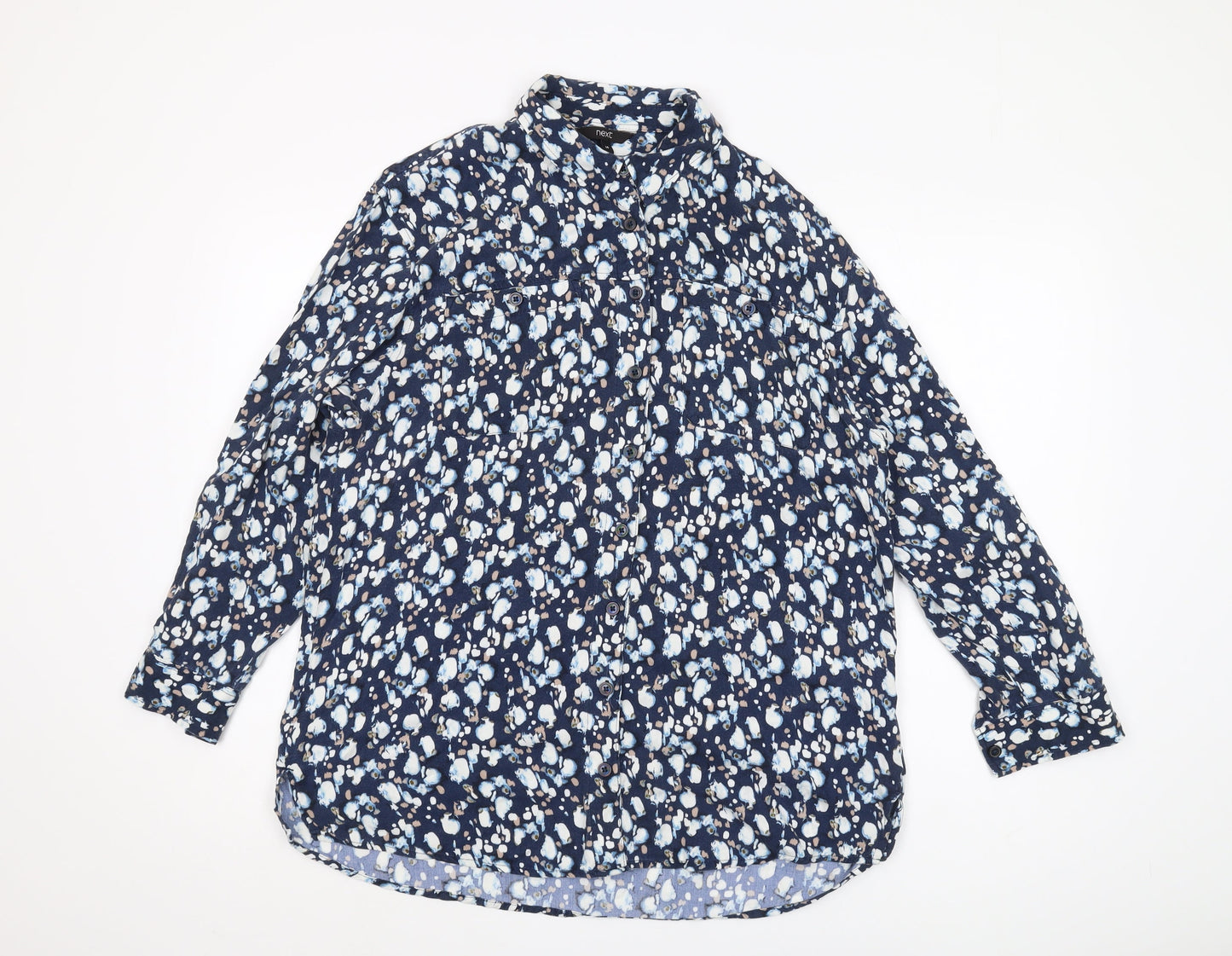 Womens UK Size 14 NEXT Blue  Button-Up