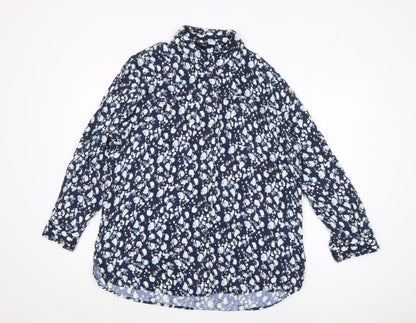 Womens UK Size 14 NEXT Blue  Button-Up