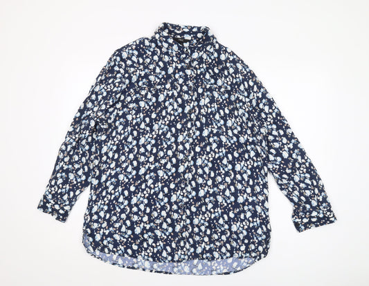 Womens UK Size 14 NEXT Blue  Button-Up