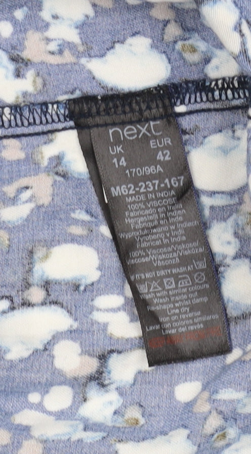 Womens UK Size 14 NEXT Blue  Button-Up