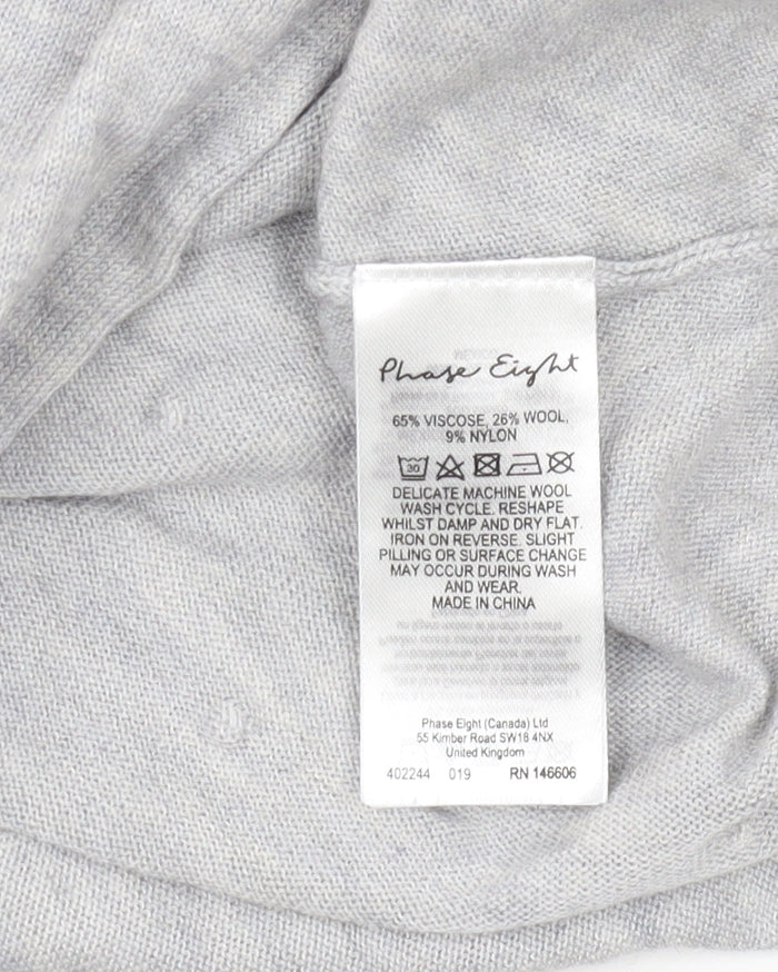 Womens UK Size L Phase Eight Grey Pullover Jumper