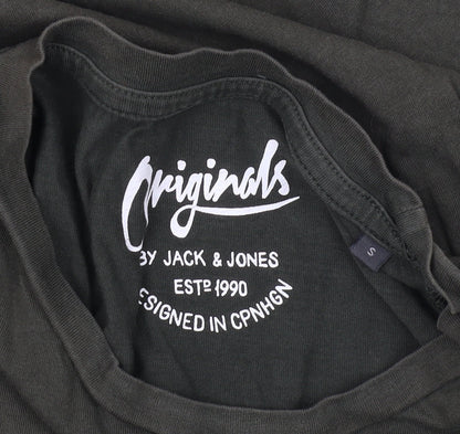 Mens UK Size S JACK & JONES Green  T-Shirt