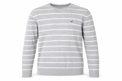 Mens UK Size L Hollister Grey Pullover Jumper
