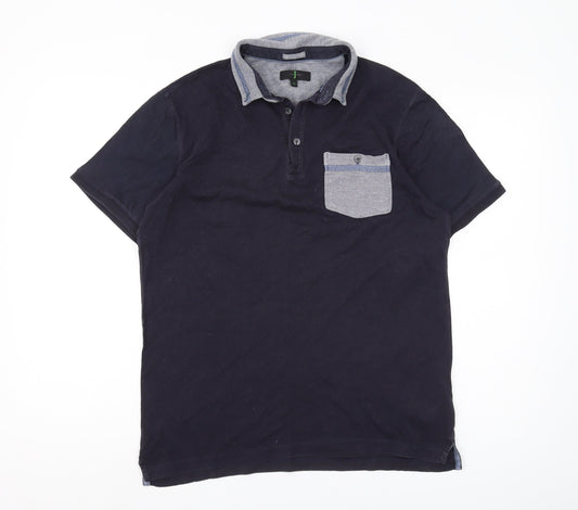 J By Jasper Conran Men's Blue Polo Shirt M