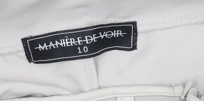 Manière De Voir Women's Beige High-Rise Trousers Size 10