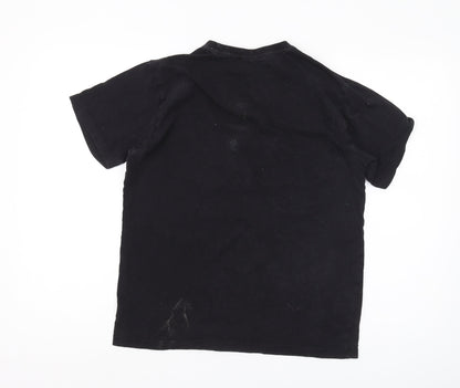 Disney Black T-Shirt Unisex S Cartoon Tee
