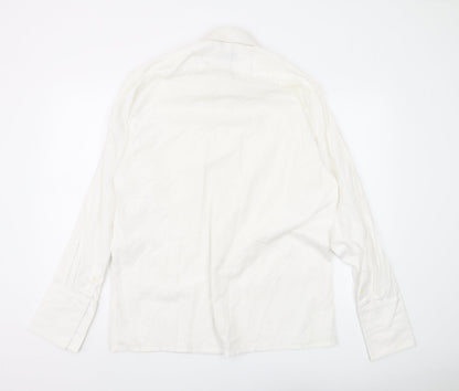 Moss Bros Men's White 15.5 Button-Up Casual Shirt