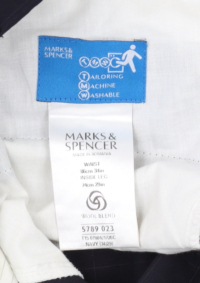 Marks and Spencer Men's Navy Dress Pants, Sz L