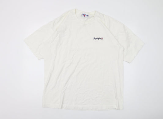 Reebok Men’s White XL Crew Neck T-Shirt
