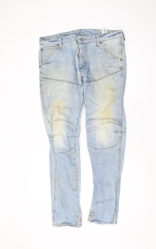 G-Star Men's Blue Straight Jeans Size 34