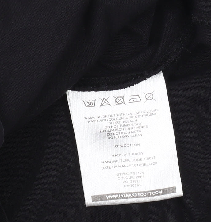 Lyle & Scott Men's Black Long Sleeve T-Shirt Size S