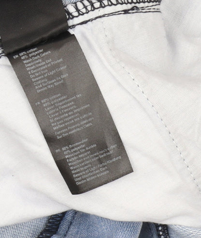 Enzo Men's Light Blue Straight Jeans 36S