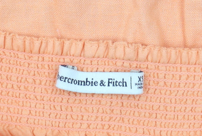 Abercrombie & Fitch Women's Orange Pinafore Dress XS