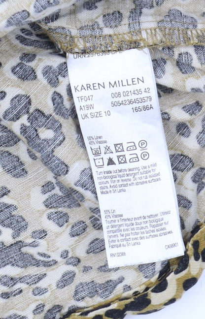 Womens UK Size 10 Karen Millen Multicoloured Tunic Blouse