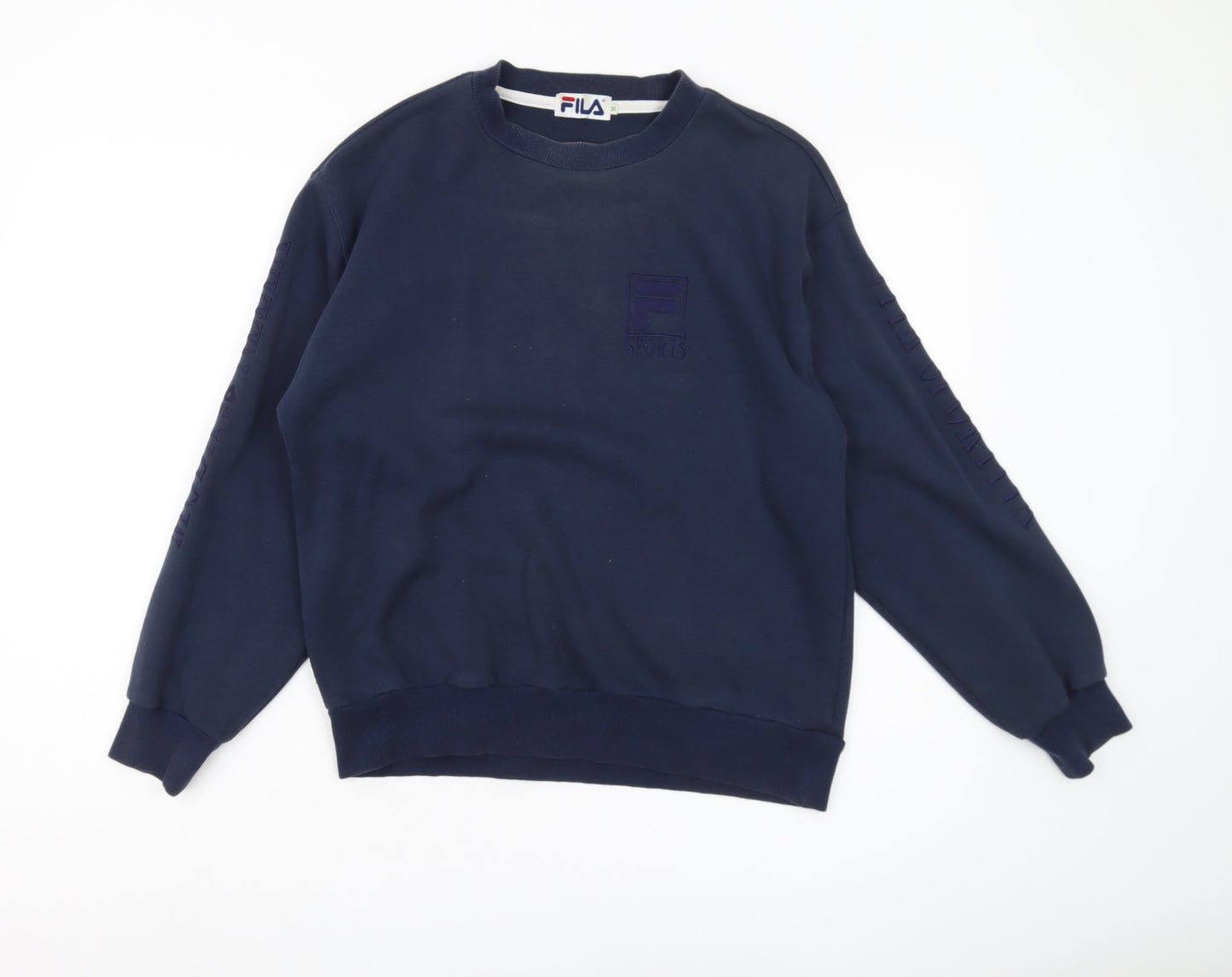 Mens UK Size M FILA Blue Pullover Sweatshirt