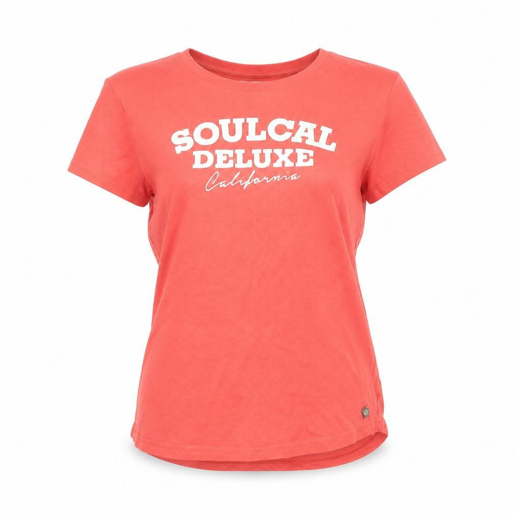 Womens UK Size L SoulCal & Co Red Basic T-Shirt