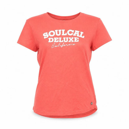 Womens UK Size L SoulCal & Co Red Basic T-Shirt