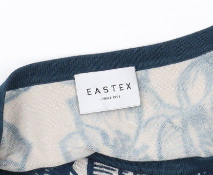 Eastex Women's Blue Floral Pullover Jumper Size 12