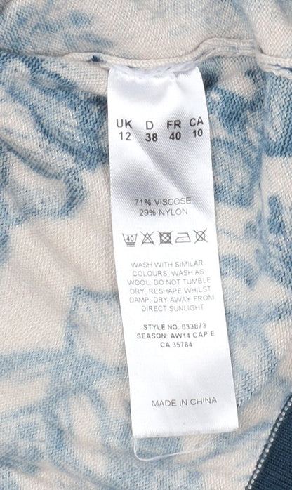 Eastex Women's Blue Floral Pullover Jumper Size 12