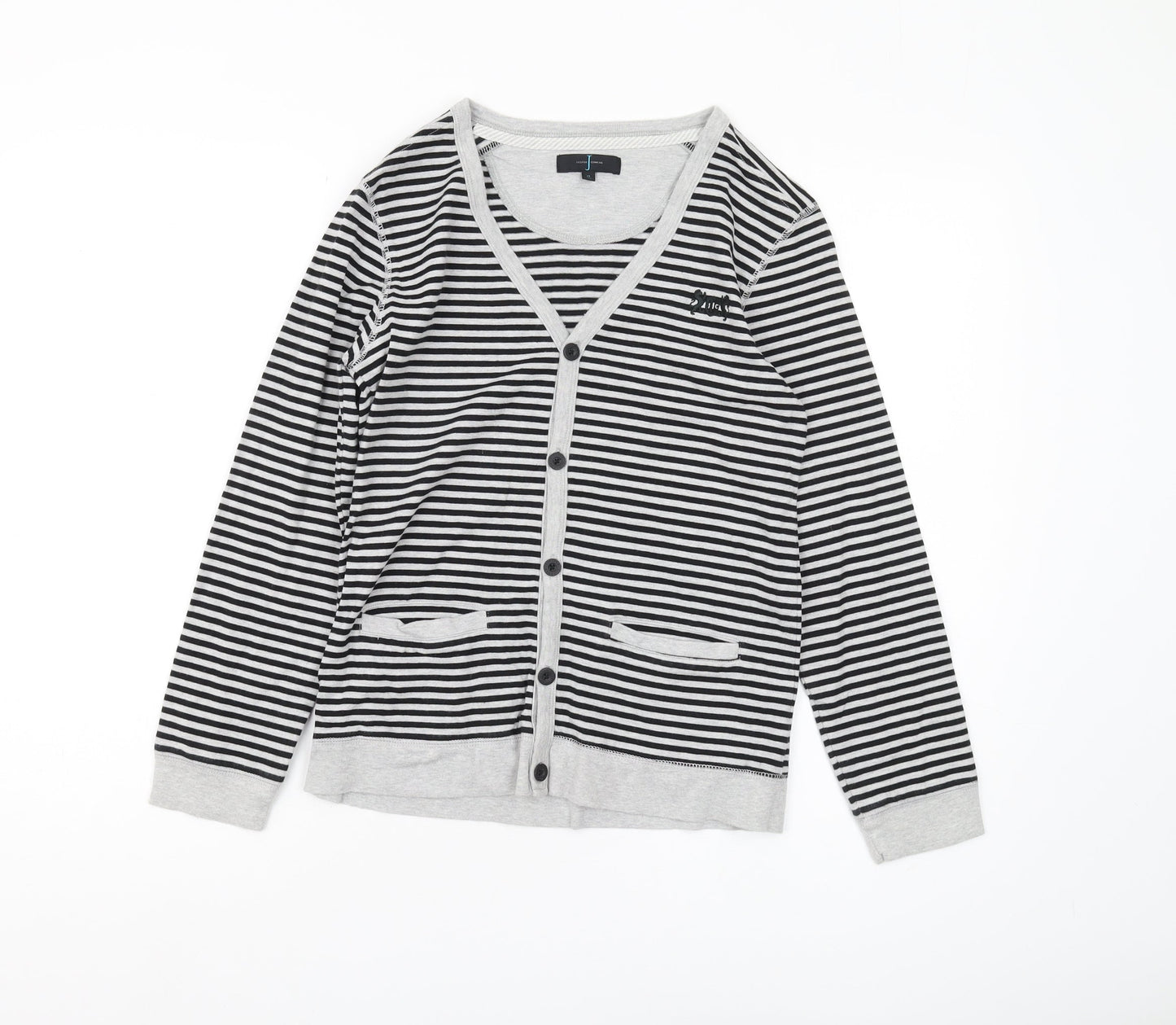 Jasper Conran Girls Striped Cotton Cardigan 13-14 Years