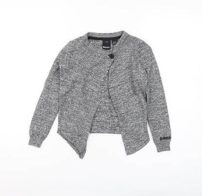 Bench Girls Grey Cardigan 5-6 Years - Casual Long Sleeve