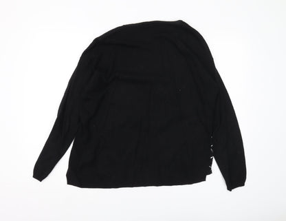 Jasper Conran Women's Black Geometric Pullover Jumper Size 14