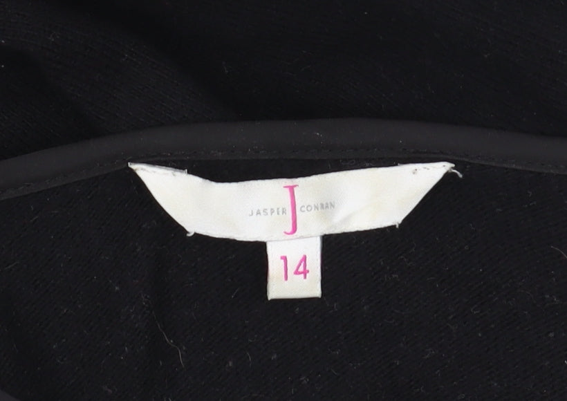 Jasper Conran Women's Black Geometric Pullover Jumper Size 14