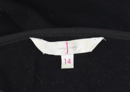Jasper Conran Women's Black Geometric Pullover Jumper Size 14