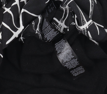 Jasper Conran Women's Black Geometric Pullover Jumper Size 14