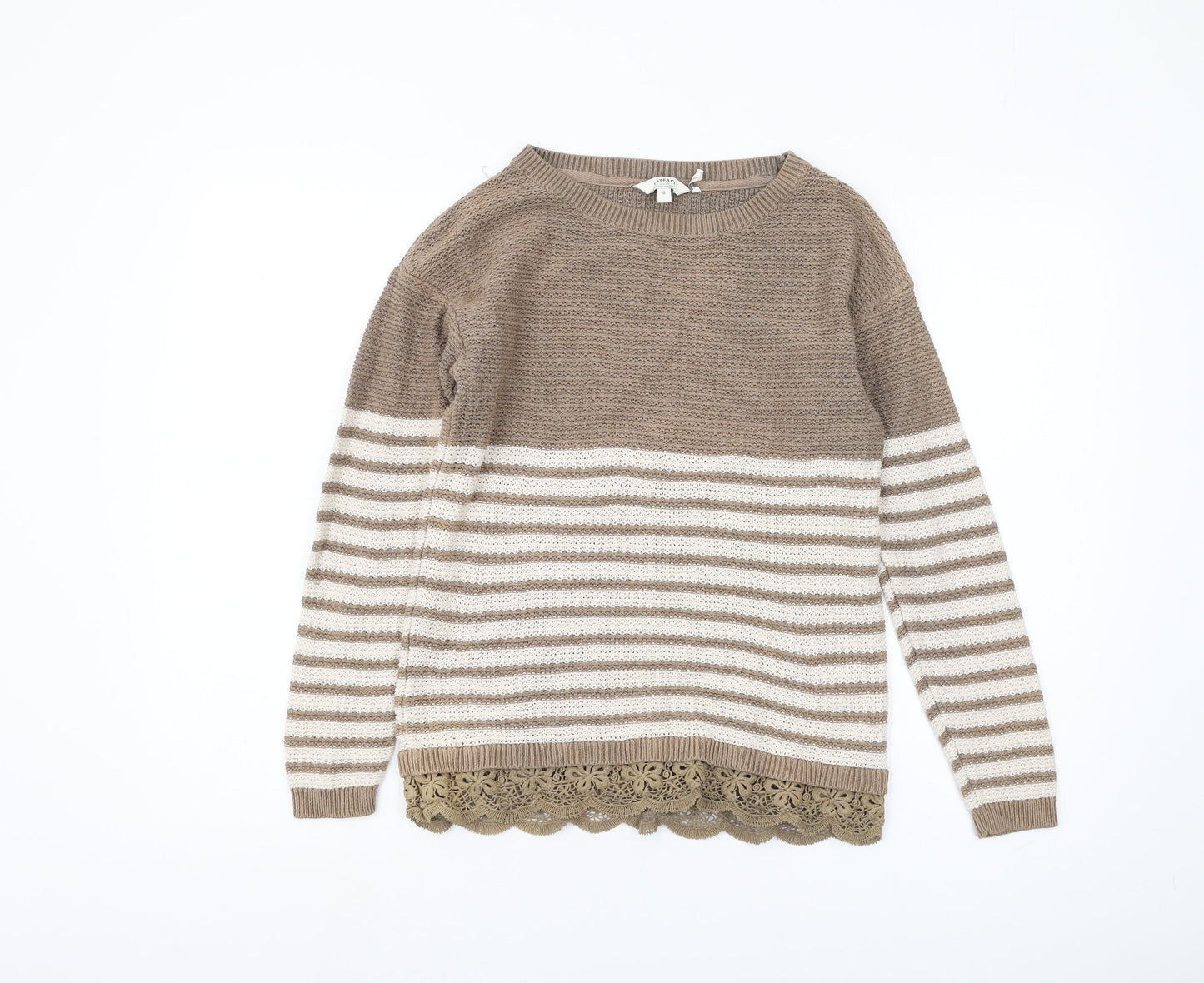 Womens UK Size 8 FatFace Brown Pullover Jumper