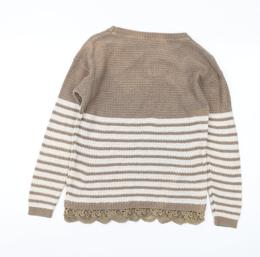 Womens UK Size 8 FatFace Brown Pullover Jumper