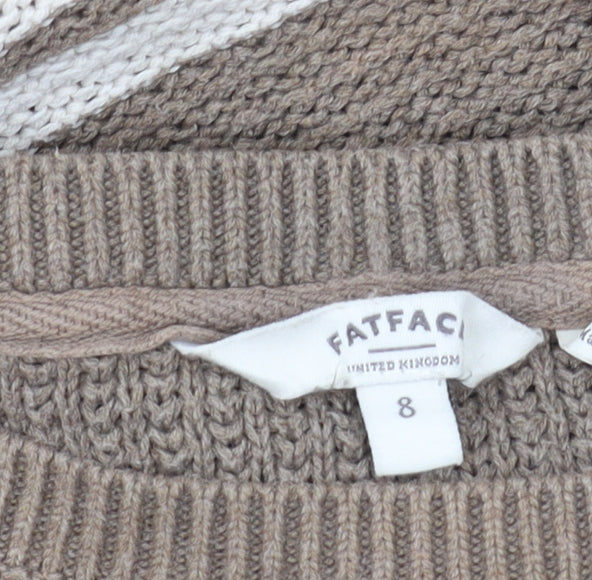 Womens UK Size 8 FatFace Brown Pullover Jumper