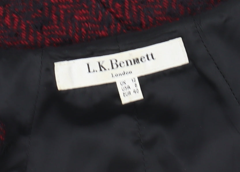 L.K. Bennett Women's Red Sheath Dress Size 12