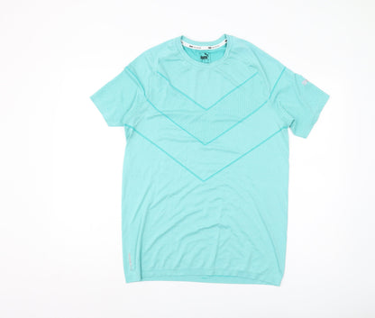 Puma Men's Green T-Shirt, Medium, Athletic Jersey