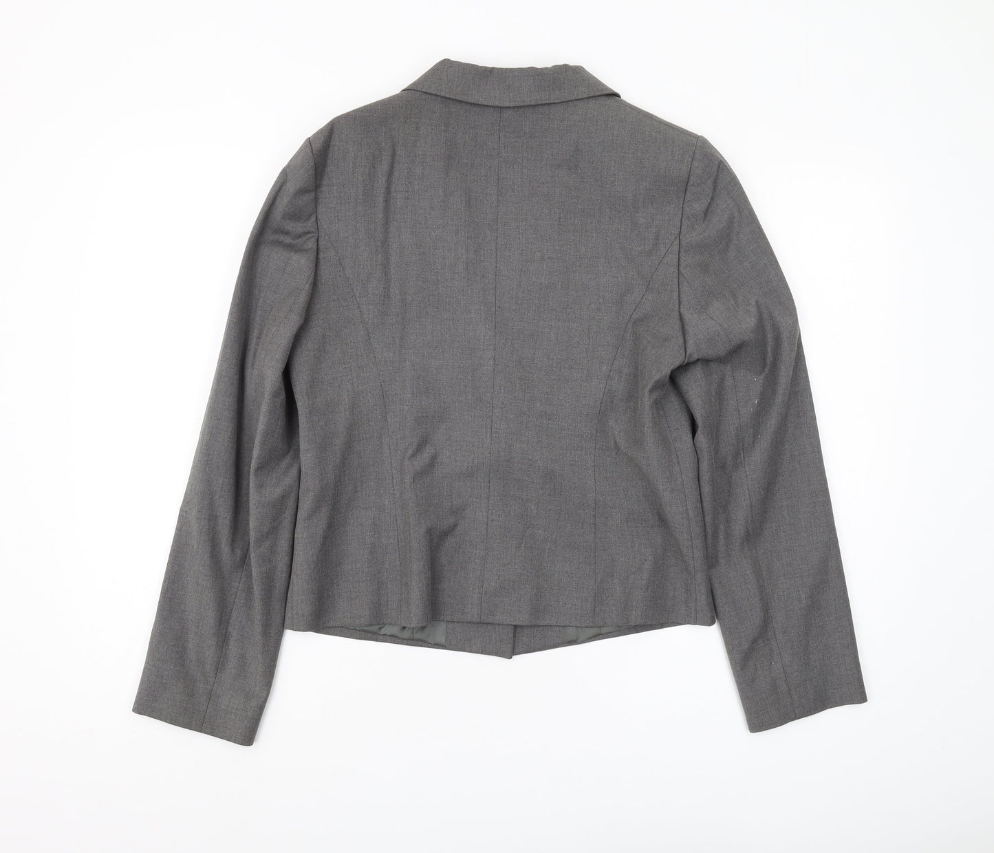 Jaeger Women's Grey Trouser Suit Blazer UK 12